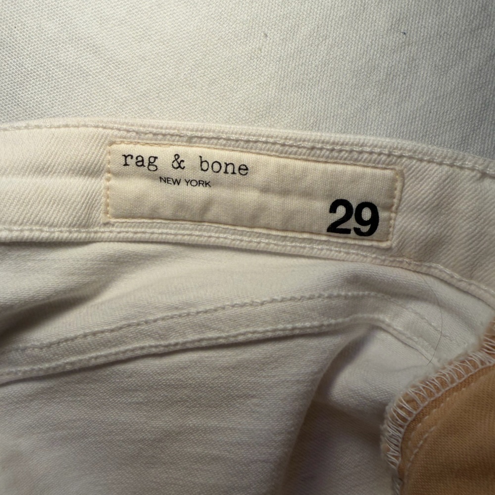 rag & bone Women's White Nina High-Rise Ankle Flare Jeans - Picture 5 of 8